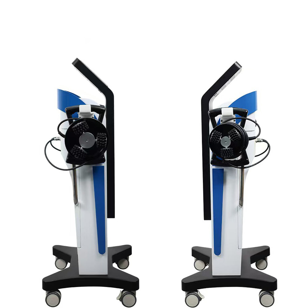 Rotating roller massage handle showing the integrated red light feature