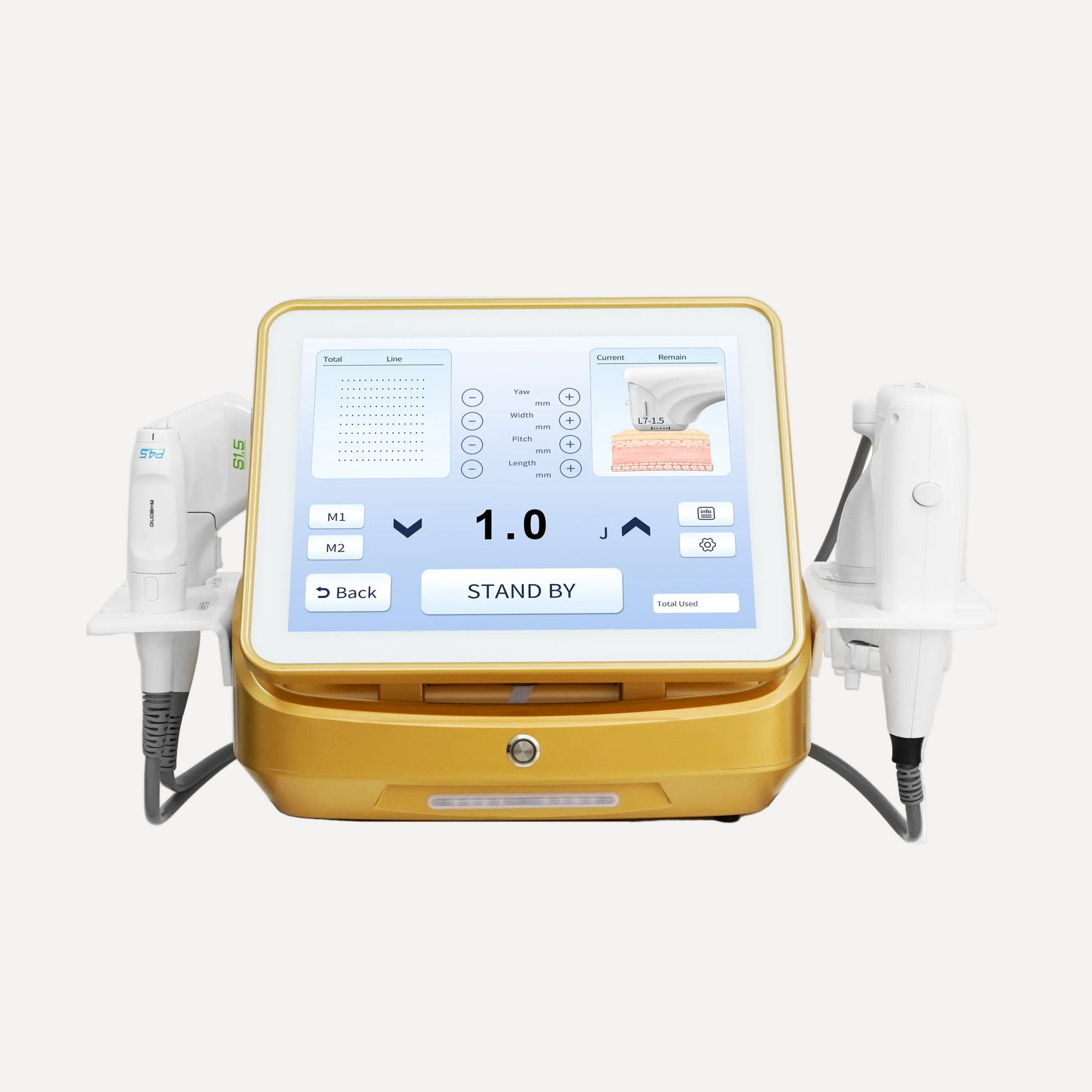Wikbeauty Gold 4D HIFU 4-in-1 beauty machine, front view