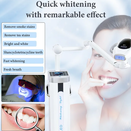New Instant White Smile Blue&Red Light Floor Standing Laster Beauty Teeth Care Teeth Whitening Lamp For Woman&Man